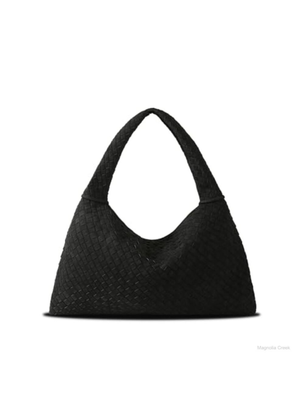 Vegan Suede Woven Hobo Tote Handbag Large Slouchy Shoulder Bag